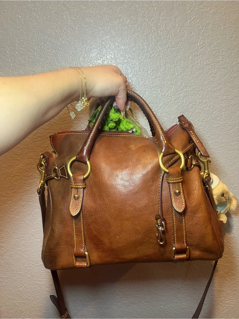 Dooney & Bourke Brown Leather Satchel